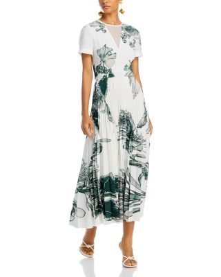 Jason Wu Collection - Pincushion Floral Pleated Dress