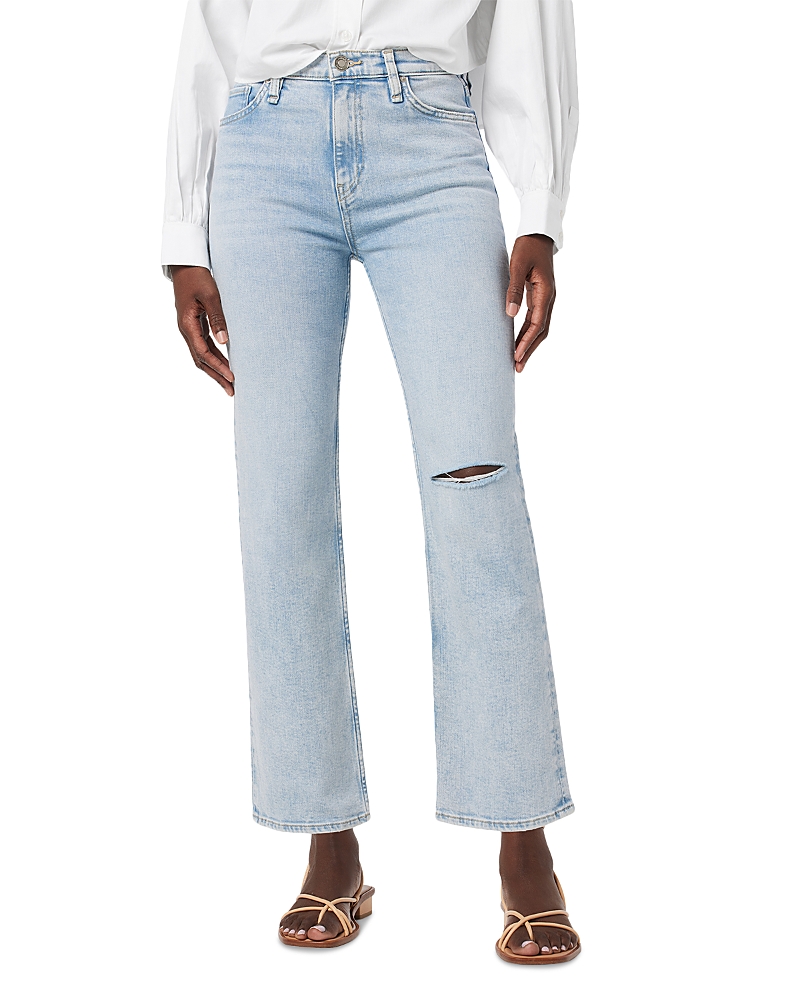 Hudson Jeans Remi Ripped High Waist Ankle Straight Leg Jeans In Star Dust