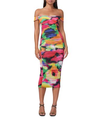 AFRM Womens Dress Size Medium Cut selling Out Front Midi Stretch