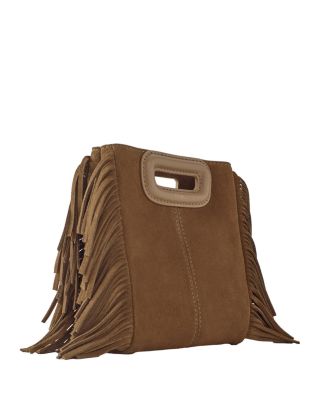 M Mini Fringe Suede Crossbody Bag