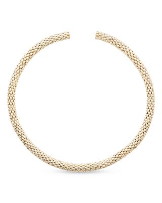 Jennifer Zeuner Aisha Structured Choker Necklace in 18K Gold Plated Sterling Silver, 4