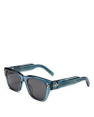 Shop Dior Square Sunglasses, 54mm In Blue/gray Solid