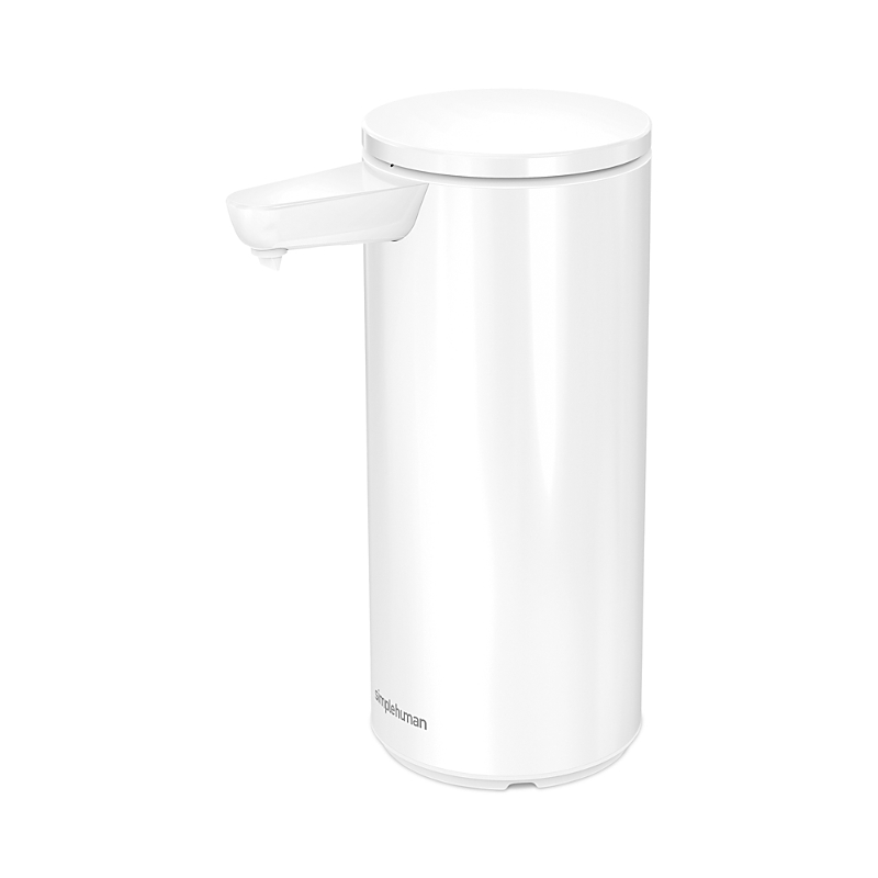Simplehuman 9 Oz, Rechargeable Liquid Sensor Pump, White Stainless Steel In White Steel