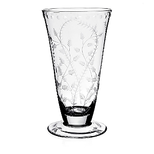 William Yeoward Crystal Fern Footed 12.5 Flower Vase In Clear