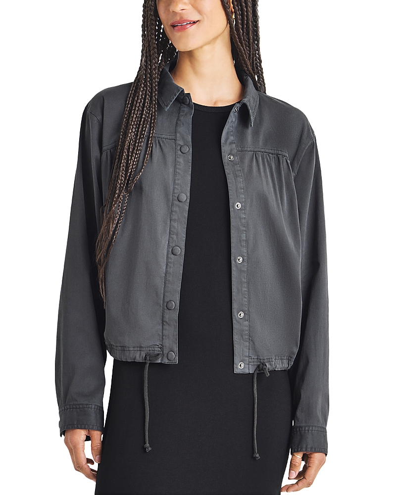 Splendid Caroline Elastic-waist Blouson Jacket In Lead