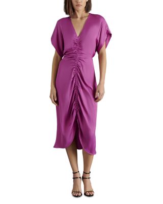 STEVE MADDEN - Aimee Ruched Midi Dress