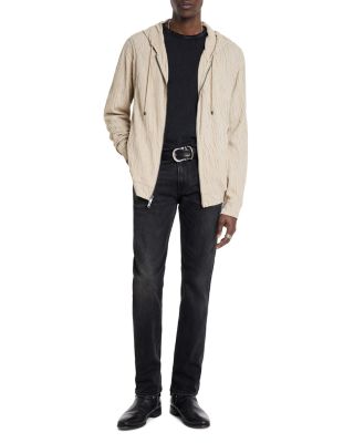 Ishan Crinkle Zip Front Hoodie