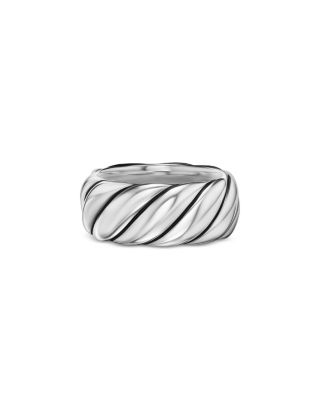 David Yurman Sculpted Cable Band Ring in Sterling Silver