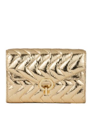 Sandro - Yza Pocket Crackled Leather Clutch