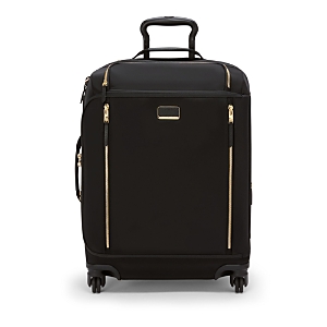 Tumi Leger Continental Expandable Carry On Wheeled Suitcase In Black/gold