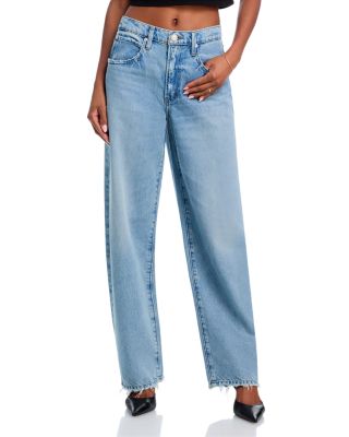 FRAME - Low Slung Barrel Wide Leg Jeans in Ziggy