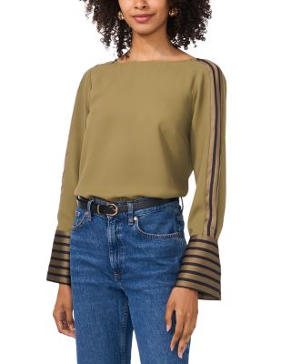 VINCE CAMUTO - Boat Neck Extended Cuff Shirt