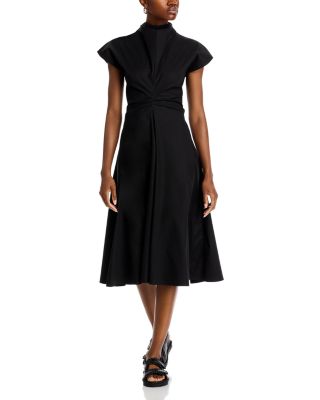 Rosetta Getty - Funnel Neck Midi Dress