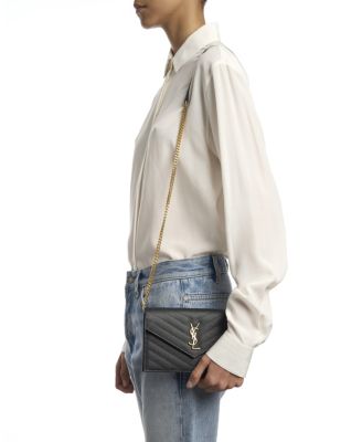 Cassandre Envelope Chain Wallet in Grain De Poudre Leather  