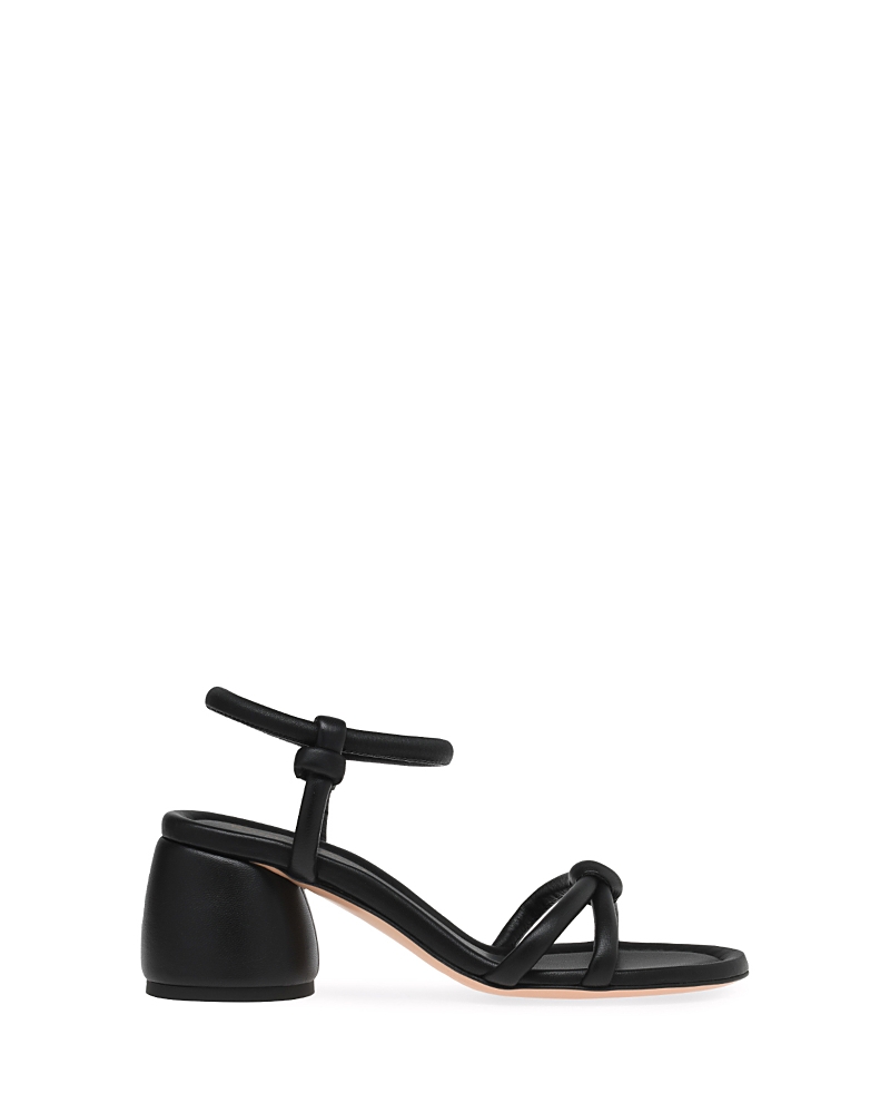 Gianvito Rossi Knot-strap 70mm Leather Sandals In Black