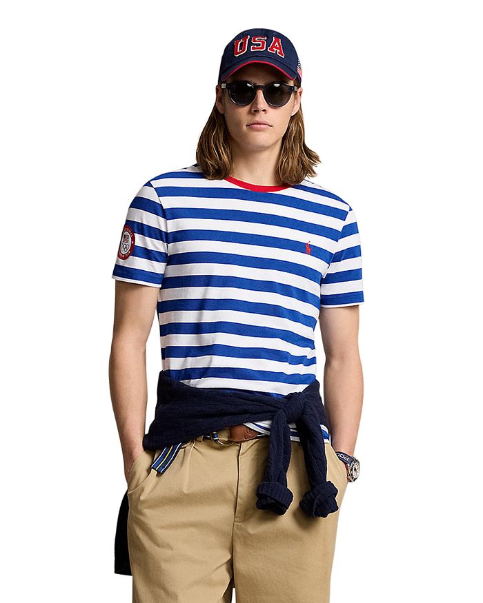 Polo Ralph Lauren Team USA Striped Jersey Tee | Bloomingdale's