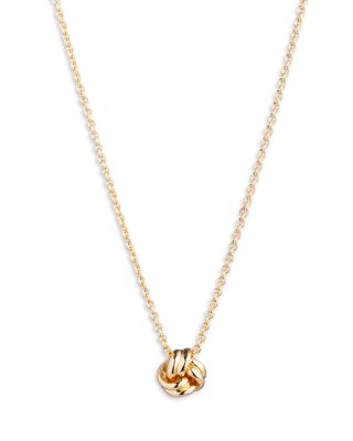 Ralph Lauren - Knot Pendant Necklace in Gold Tone, 16"