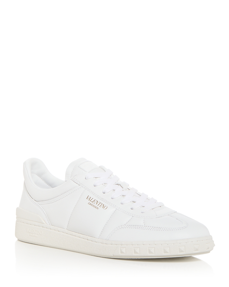 Valentino Upvillage Low Top Nappa Leather Sneaker In White