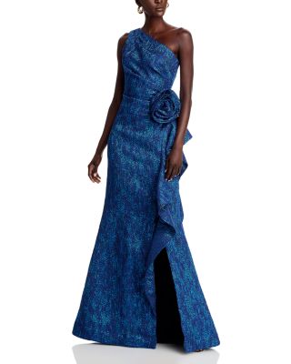 Teri Jon by Rickie Freeman - Jacquard One Shoulder Gown