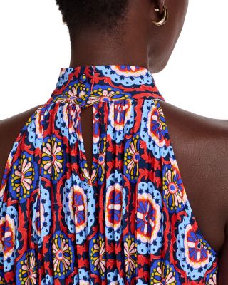 Pleated Halter Neck Dress