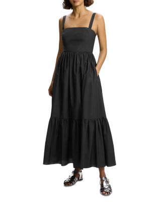 chinese dress ladies Black Floral Sleeveless Tiered Maxi Dress  PinkBlush