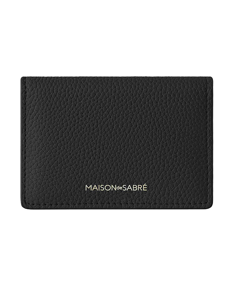 Maison De Sabre Women's Leather Card Case In Black Caviar