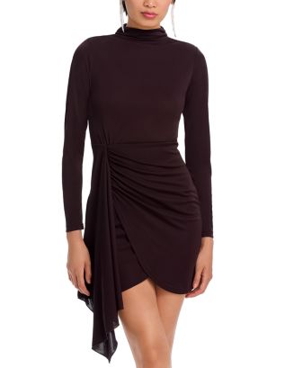 L'agence Long discount Sleeve Green Wrap Skirt Dress