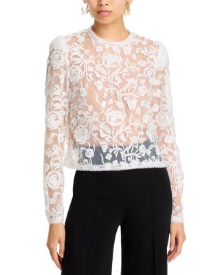 WAYF - Alana Embroidered Top