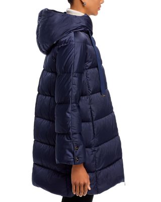 Sateen Quilted A Line Coat