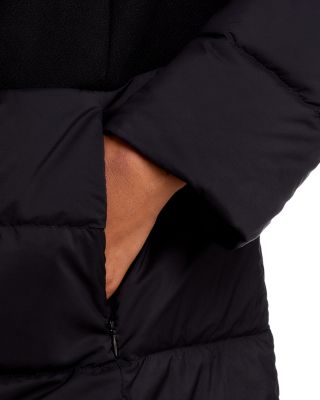 Mixed Media Down Coat