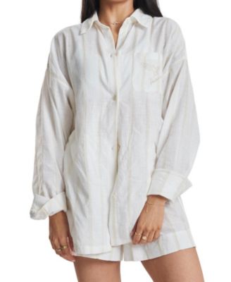 Women's Yew Striped Ethical-Cotton Pajama Shirt
