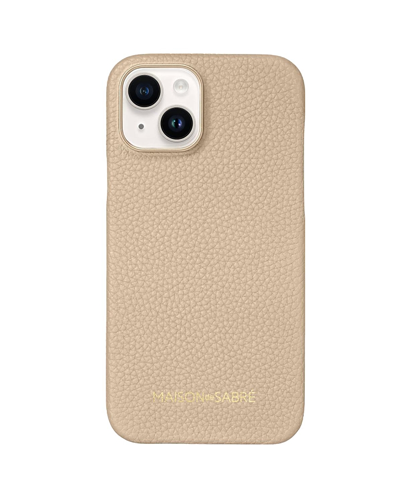 Maison De Sabre Leather Phone Case (iphone 15) In Saharan Nude
