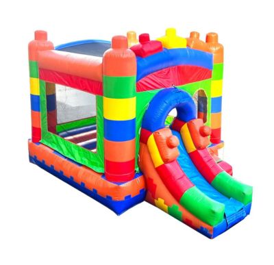  Inflatable Bounce House with Slide for Kids (Without Blower) - 18 x 12 x 14.5 Foot Backyard Inflatable Bouncy House - Built-In Bladder Water Misting System