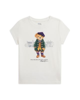 Ralph Lauren - Girls' Polo Bear Cotton Jersey Tee - Little Kid, Big Kid