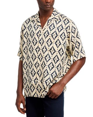 Scotch & Soda - Printed Regular Fit Button Down Camp Shirt