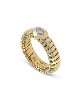 Alberto Milani - 18K Yellow Gold Via&nbsp;Giardino Tubogas Diamond Cluster Ring