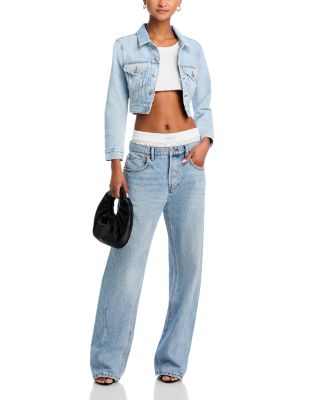 Cropped Denim Trucker Jacket