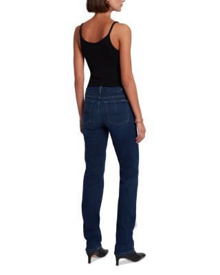 Kimmie Mid Rise Straight Leg Jeans in Rinsed Indigo
