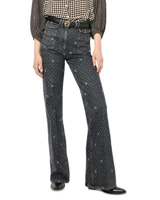 Gerard Darel - Anna High Rise Flared Jeans in Charcoal