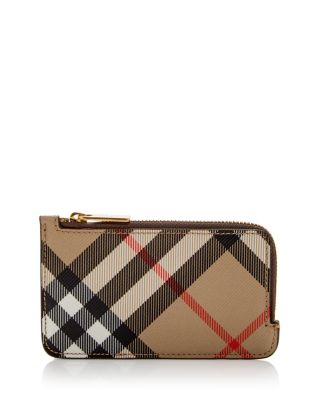 Burberry - Check Zip Card Case