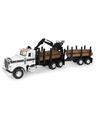 ERTL - 1/16 Big Farm Peterbilt Model Log Truck With Pup Trailer And Logs - Ages 5+