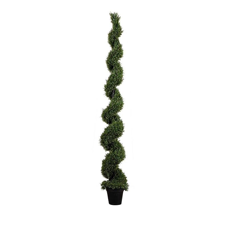 NEARLY NATURAL 9' UV RESISTANT ARTIFICIAL ROSEMARY SPIRAL TOPIARY TREE (INDOOR/OUTDOOR)