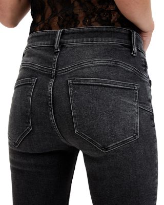 Miller High Rise Push Up Skinny Jeans in Washed Black