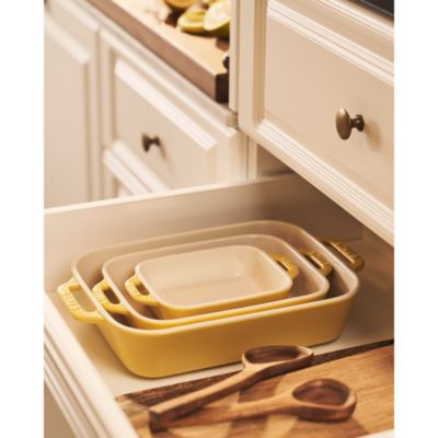 Ceramic 3 Pc. Nesting Rectangular Baker Set