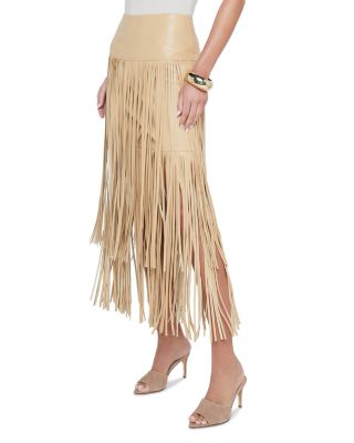 Karolina Tiered Fringe Midi Skirt