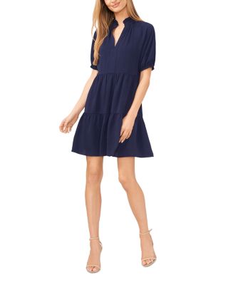 Tiered Ruffle Neck Dress