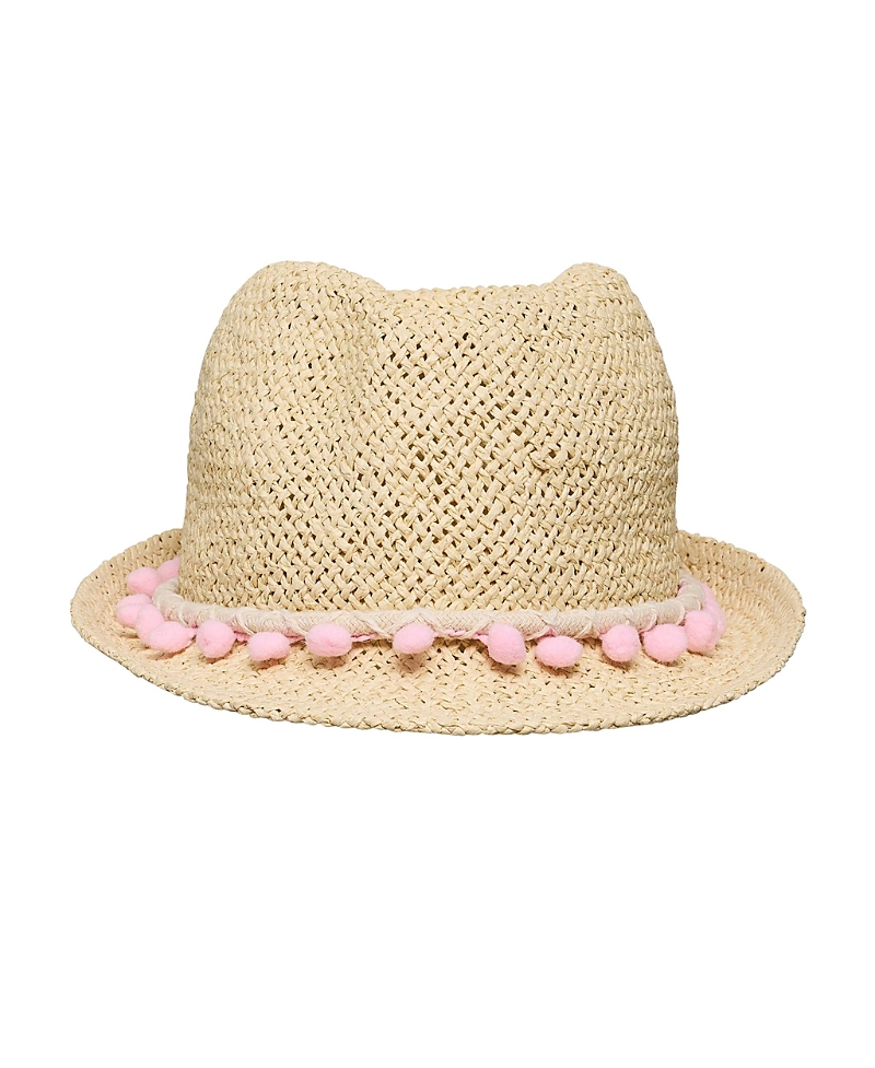 Snapper Rock Girls' Pink Pompom Fedora - Little Kid, Big Kid In Pink