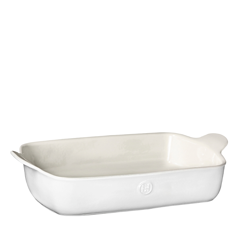 Emile Henry 13.7 Large Rectangular Baker In White