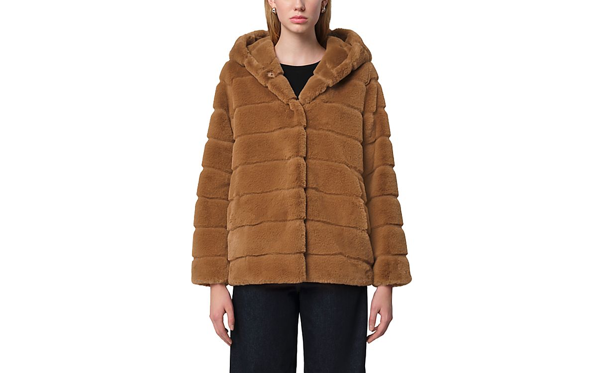 Apparis Goldy Faux Fur Hooded Short Coat