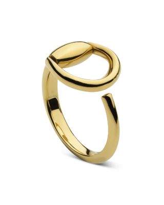 18K Yellow Gold Horsebit Polished Statement Ring